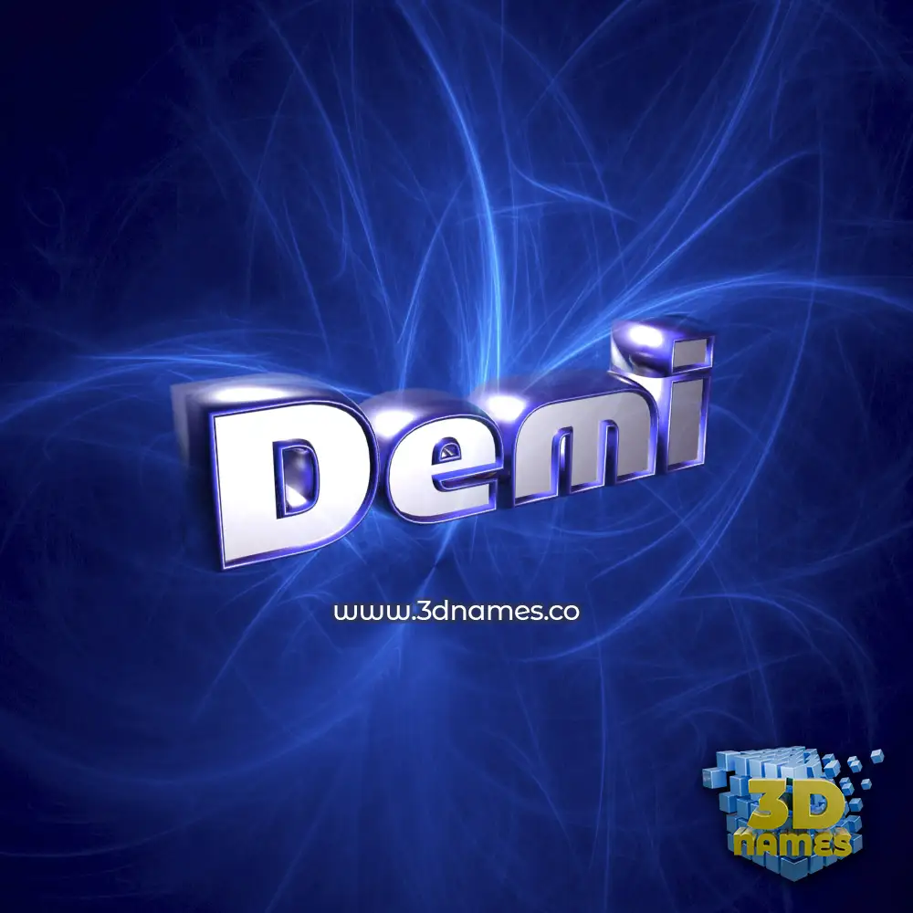 demi in Plasma style - 3D name wallpaper