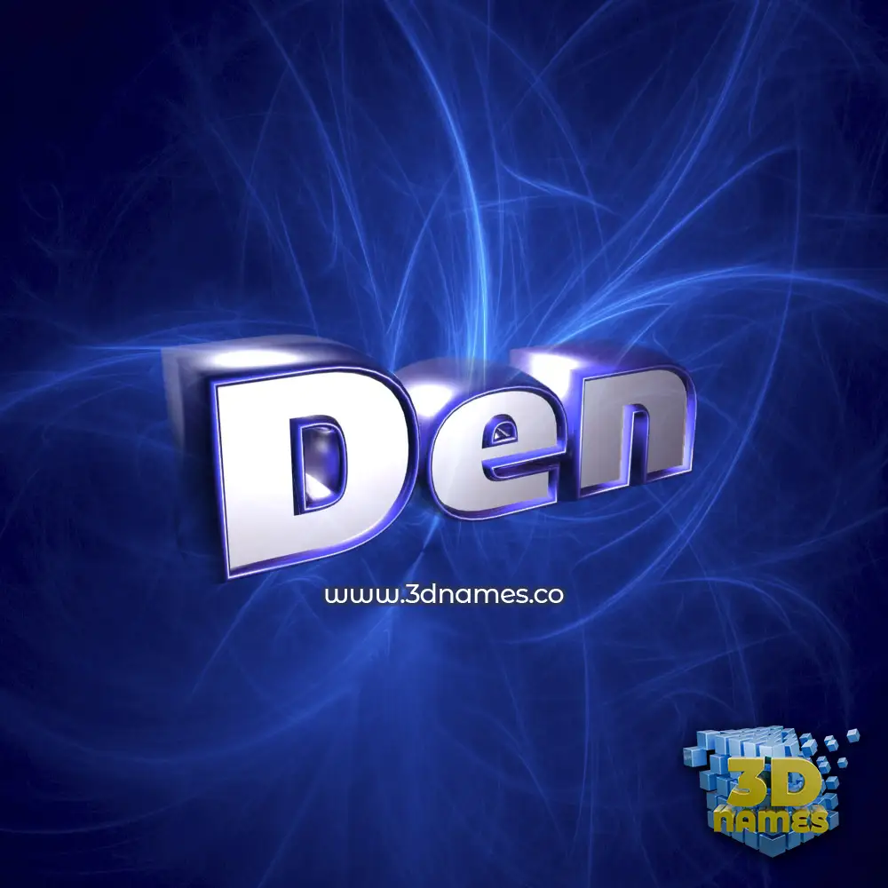 den in Plasma style - 3D name wallpaper