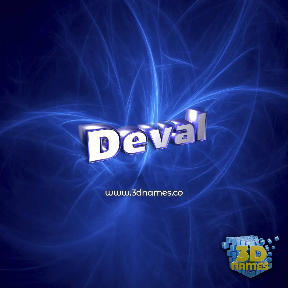 deval in Plasma style - 3D name wallpaper