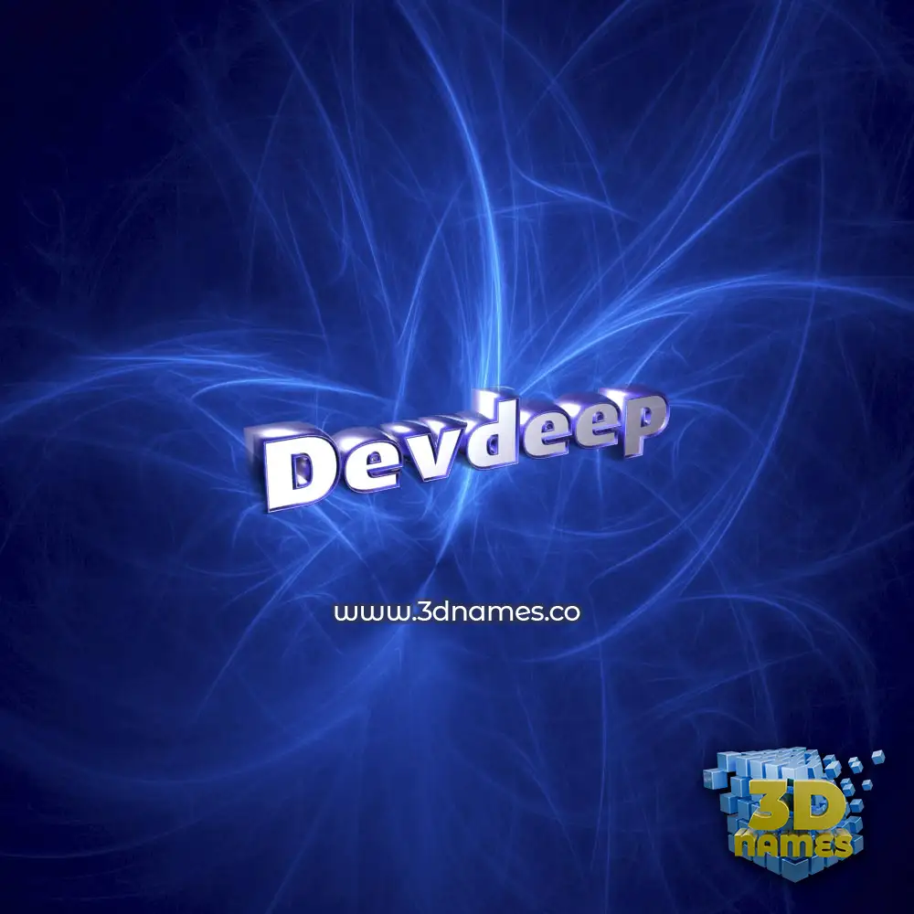 devdeep in Plasma style - 3D name wallpaper