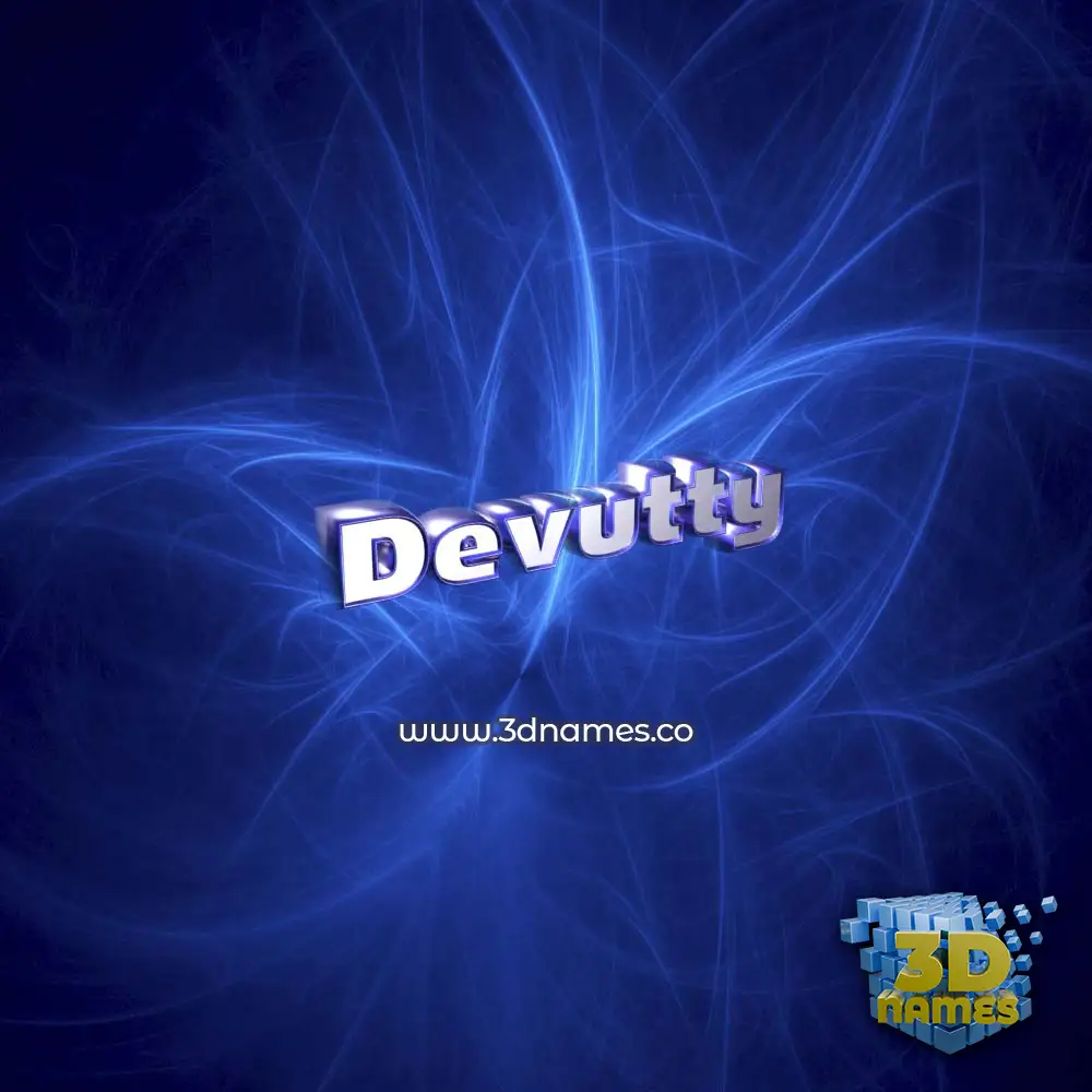 devutty in Plasma style - 3D name wallpaper