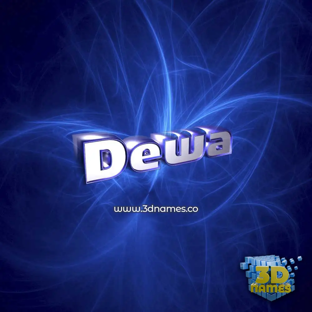 dewa in Plasma style - 3D name wallpaper