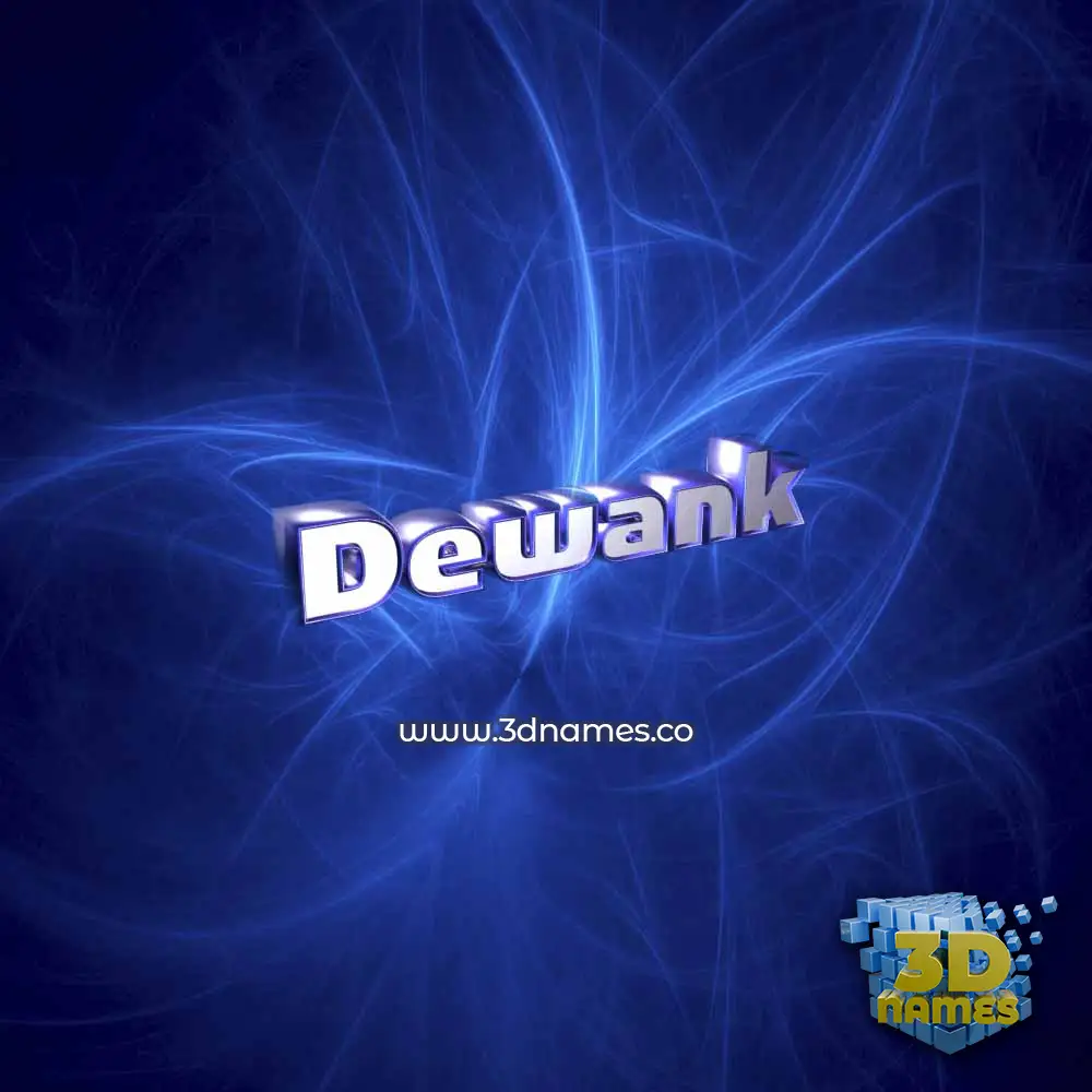dewank in Plasma style - 3D name wallpaper
