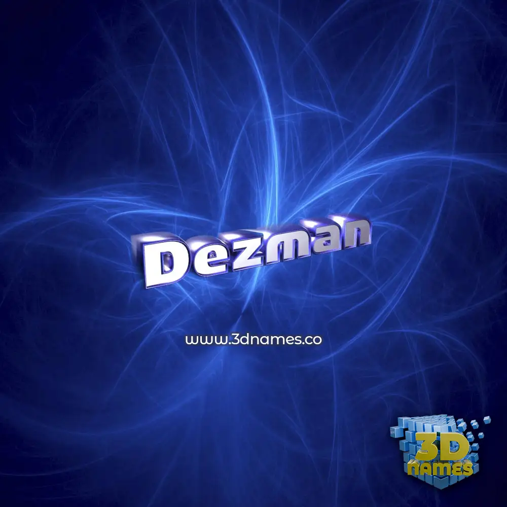 dezman in Plasma style - 3D name wallpaper