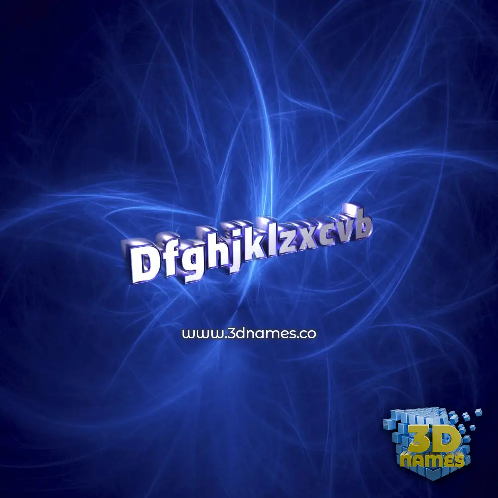 dfghjklzxcvb in Plasma style - 3D name wallpaper
