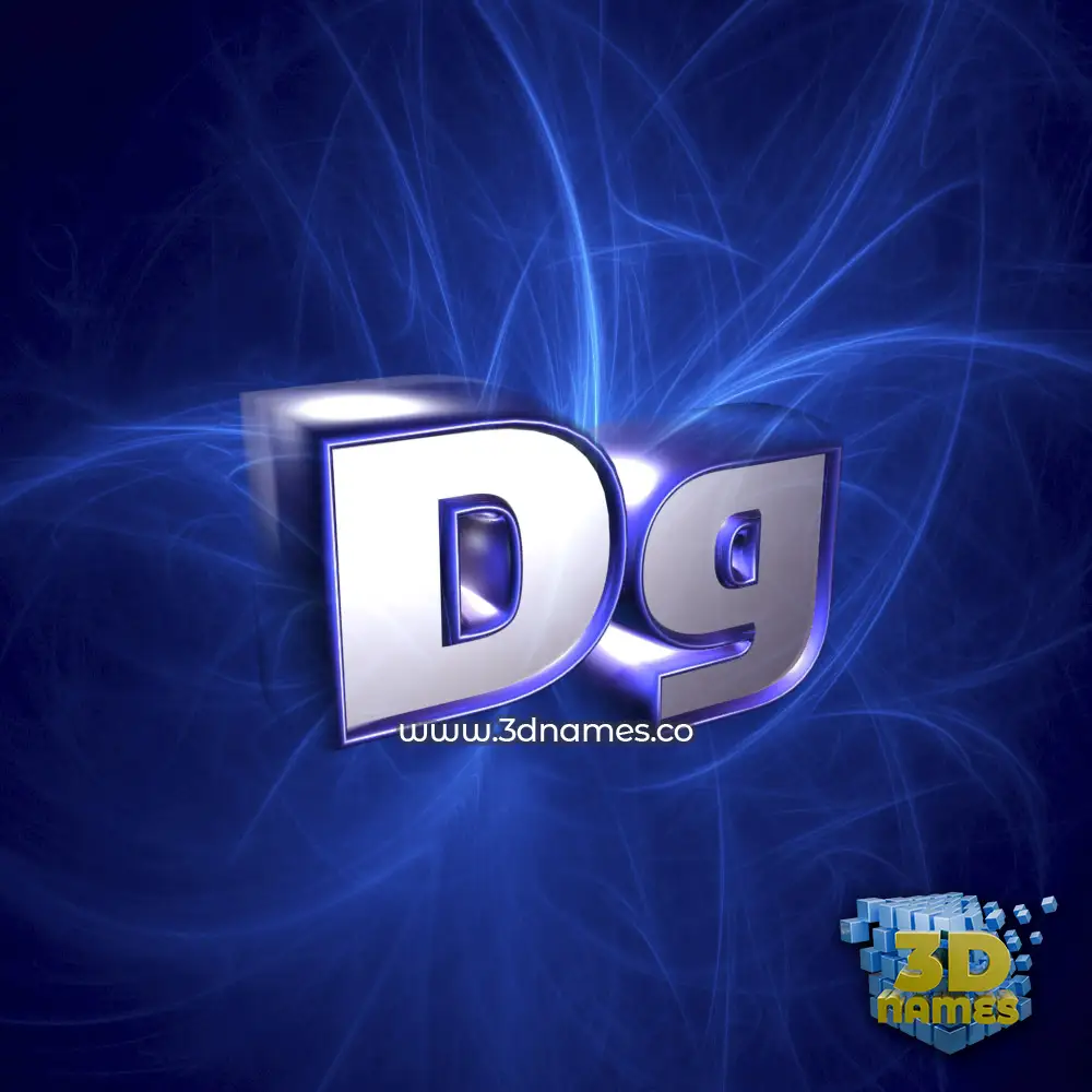 dg in Plasma style - 3D name wallpaper