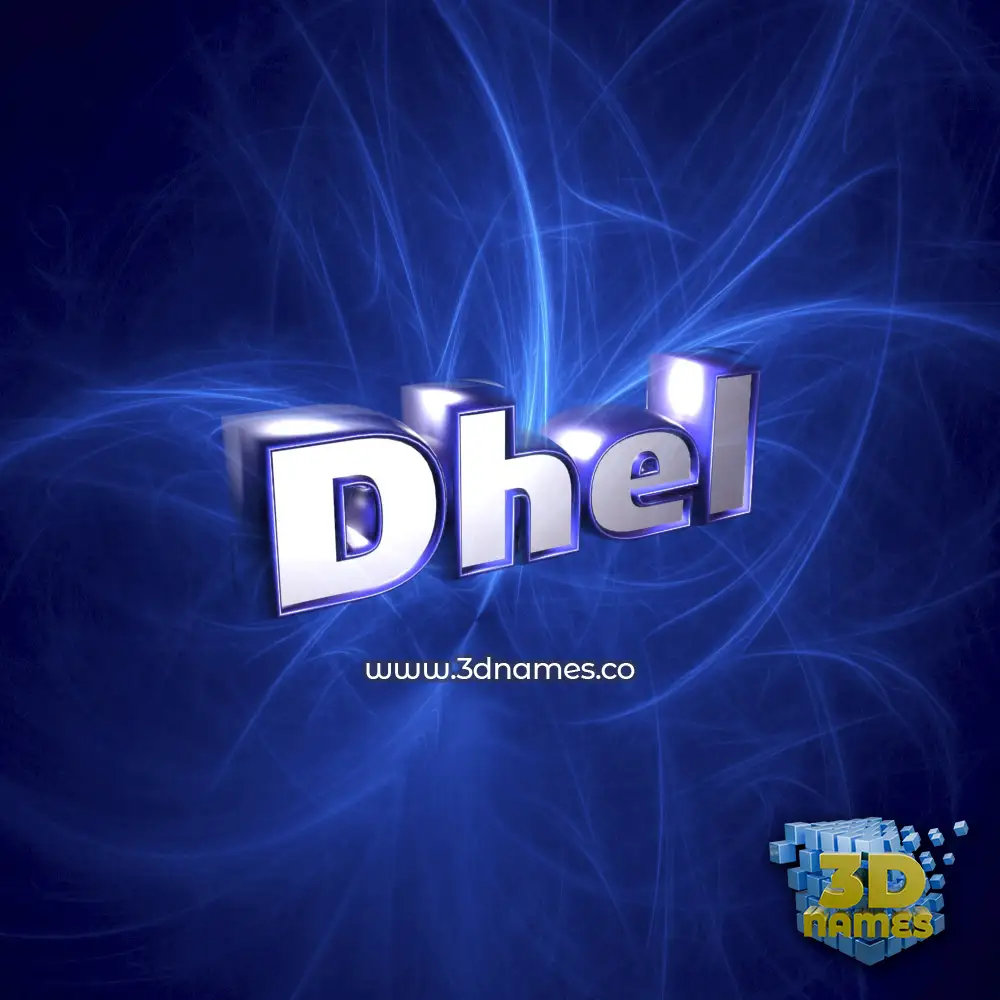 dhel in Plasma style - 3D name wallpaper