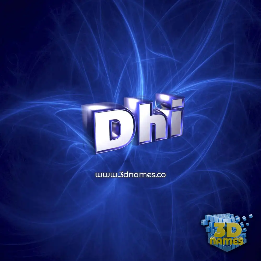dhi in Plasma style - 3D name wallpaper