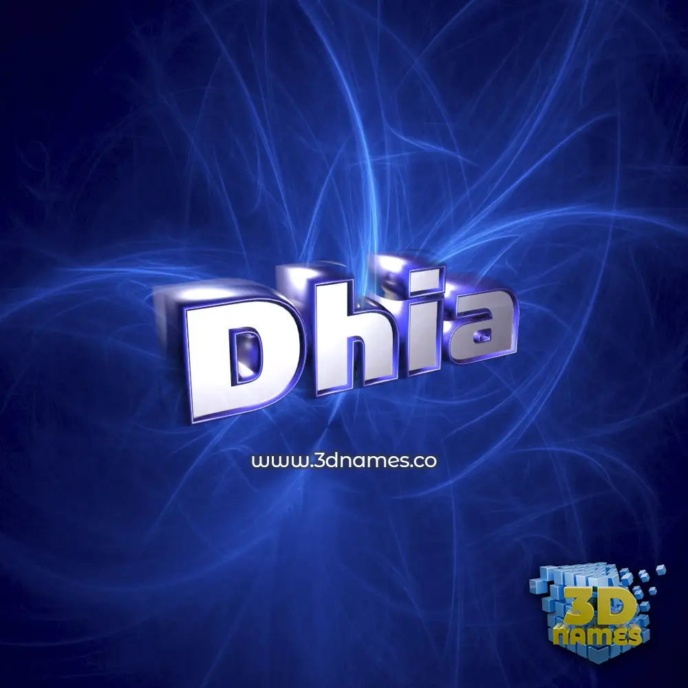 dhia in Plasma style - 3D name wallpaper