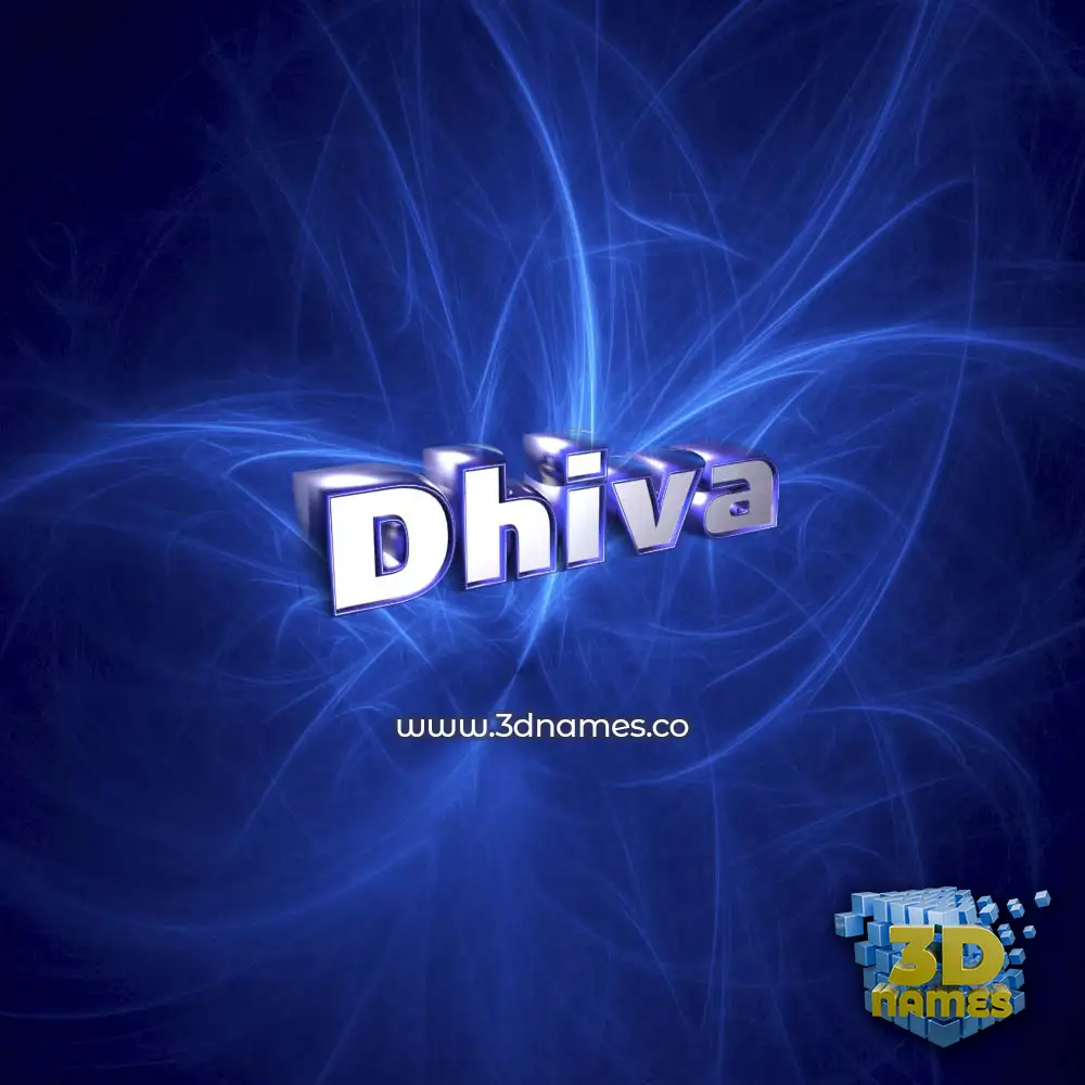 dhiva in Plasma style - 3D name wallpaper