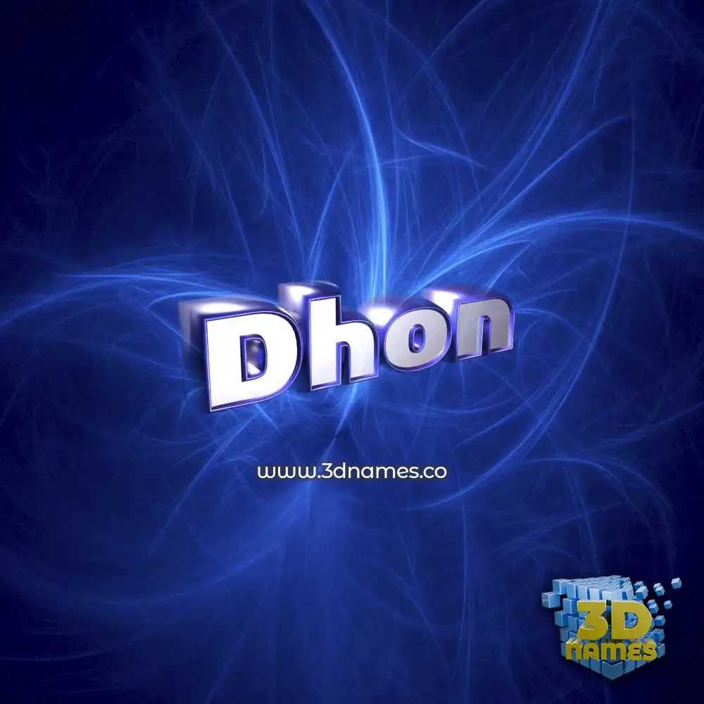 dhon in Plasma style - 3D name wallpaper
