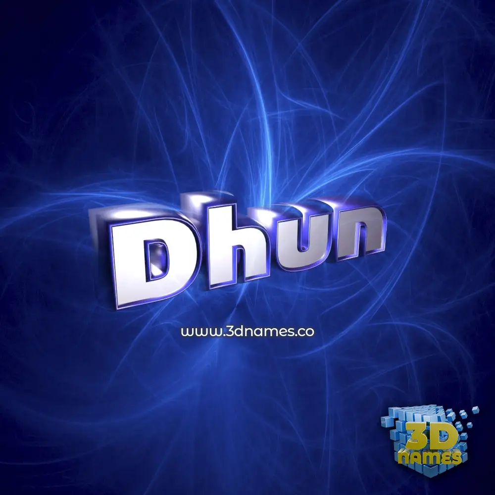 dhun in Plasma style - 3D name wallpaper