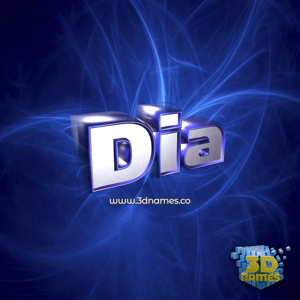 dia in Plasma style - 3D name wallpaper