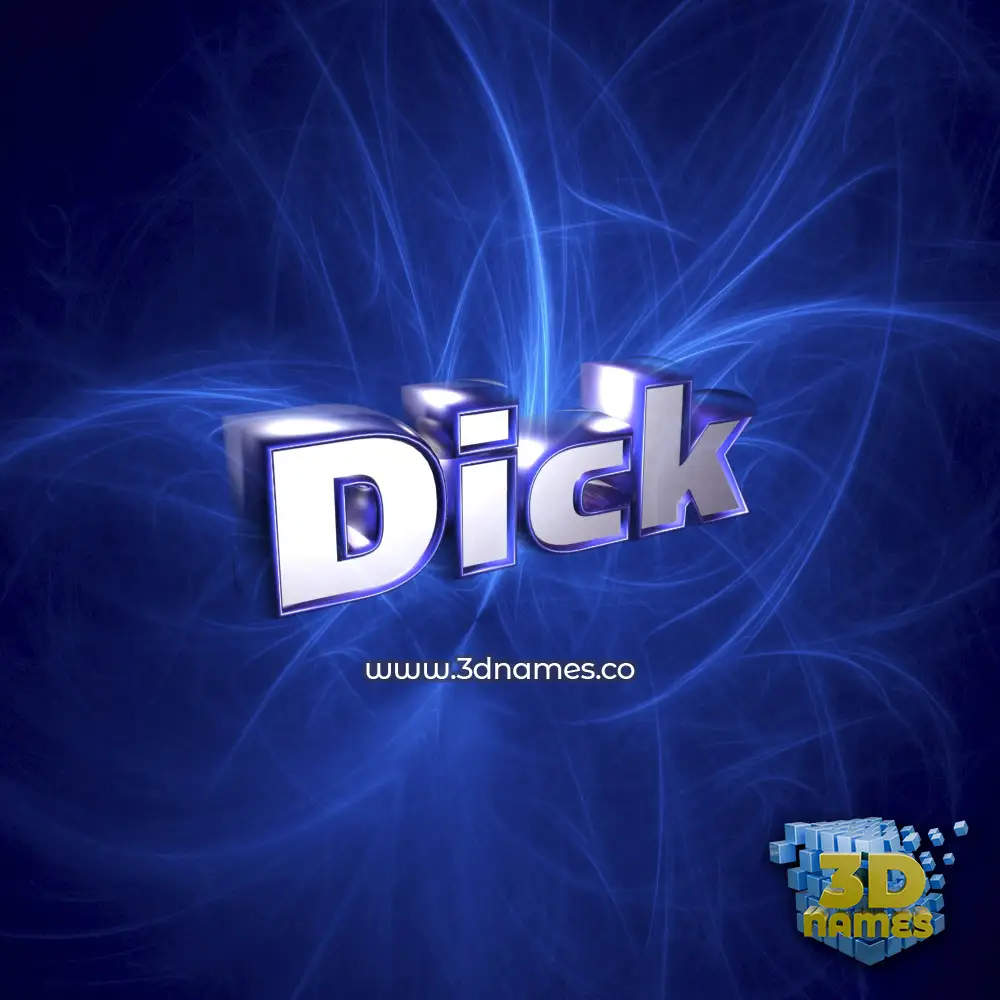 dick in Plasma style - 3D name wallpaper