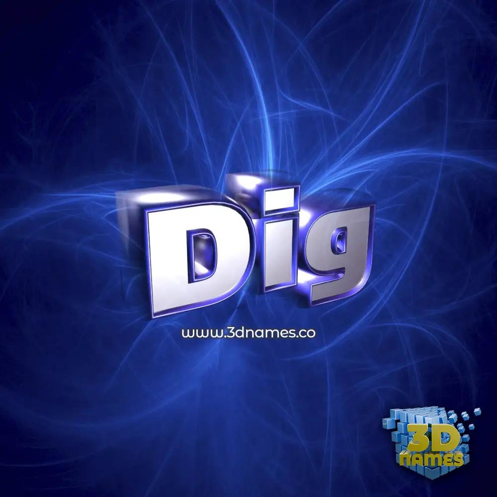 dig in Plasma style - 3D name wallpaper