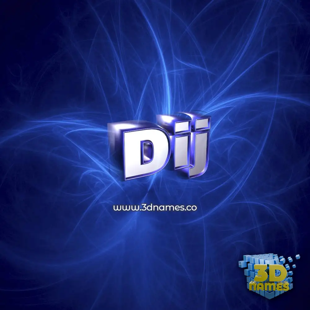 dij in Plasma style - 3D name wallpaper