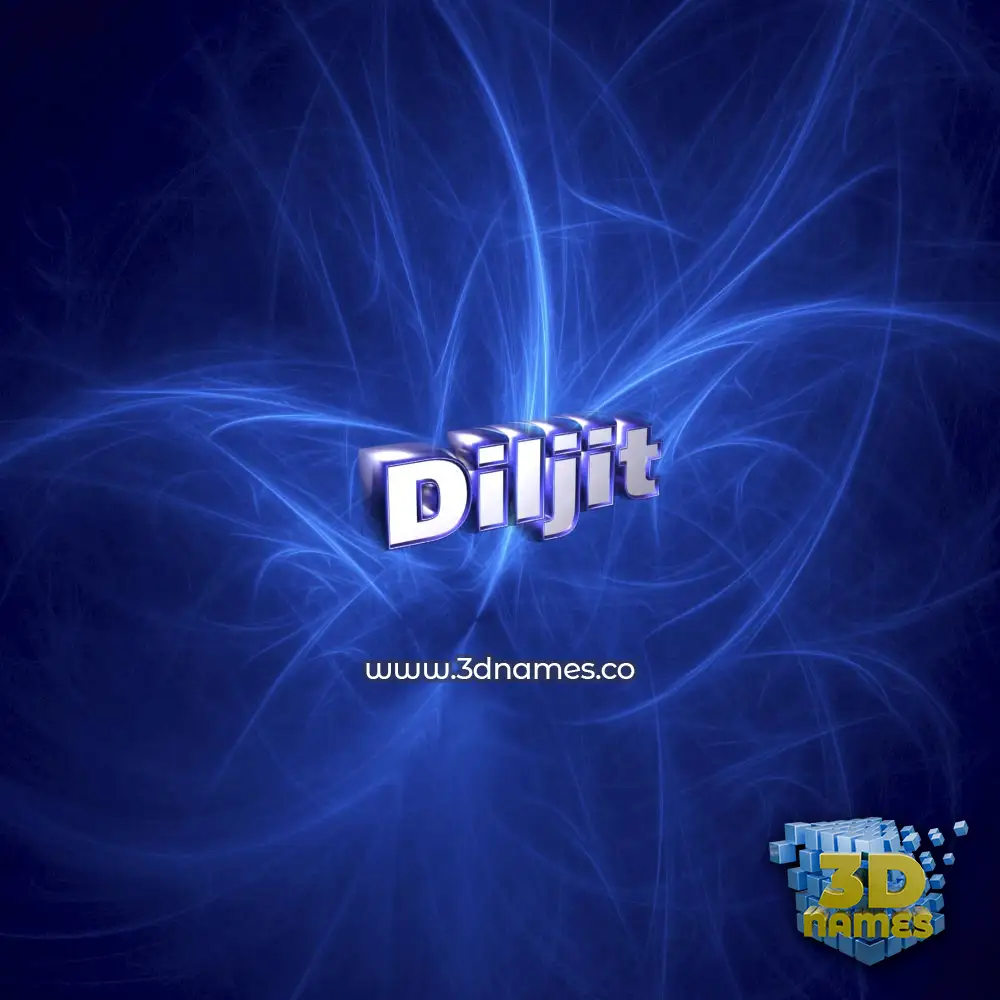 diljit in Plasma style - 3D name wallpaper