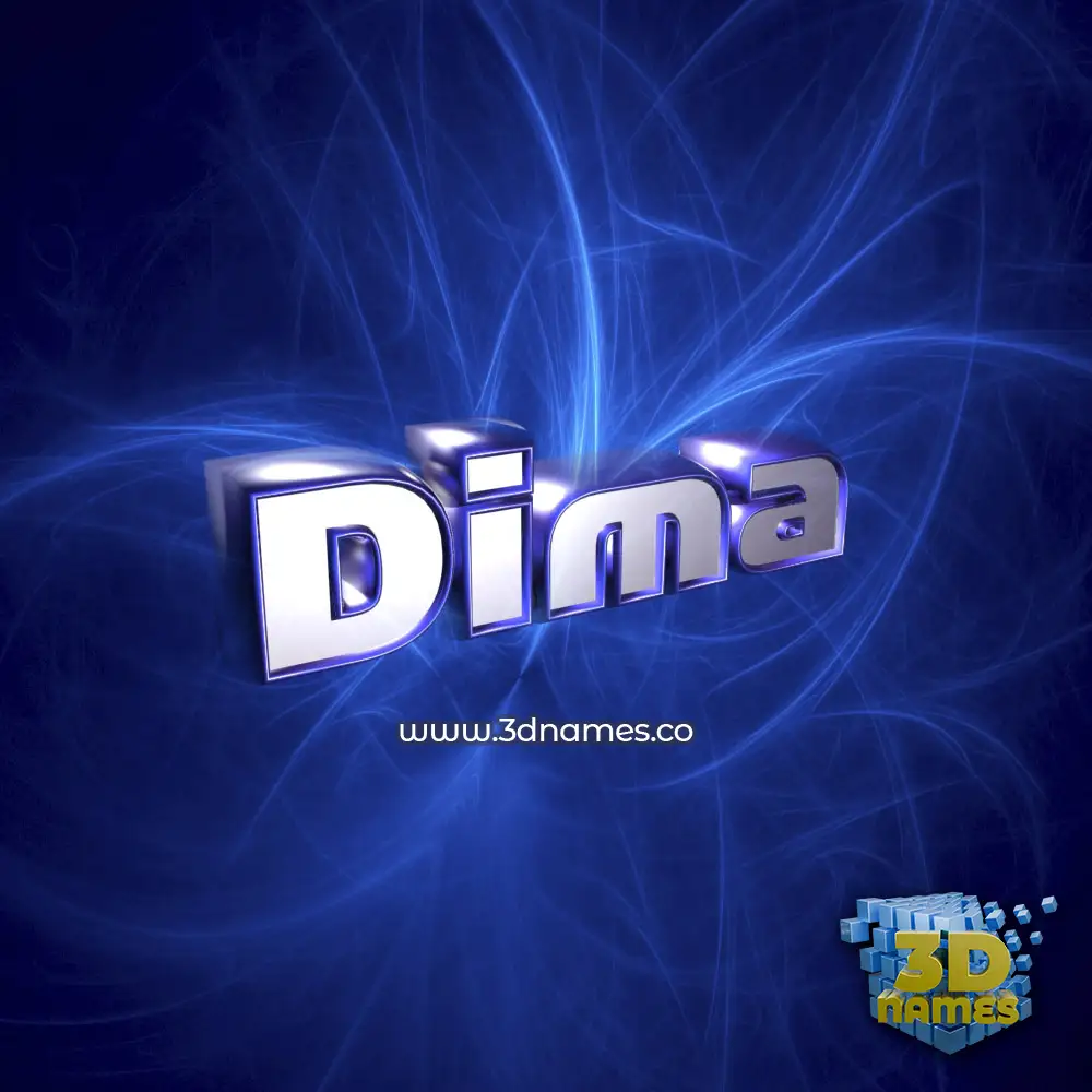 dima in Plasma style - 3D name wallpaper
