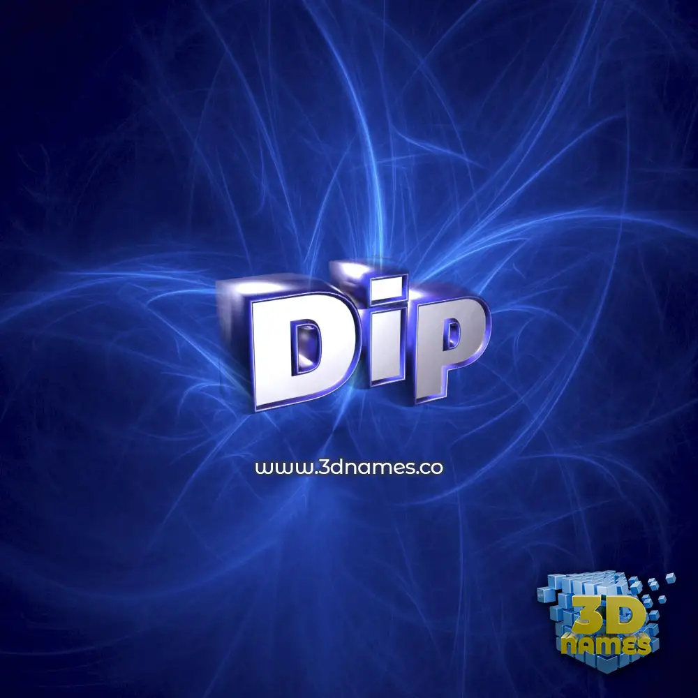 dip in Plasma style - 3D name wallpaper
