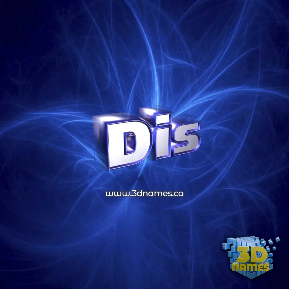dis in Plasma style - 3D name wallpaper