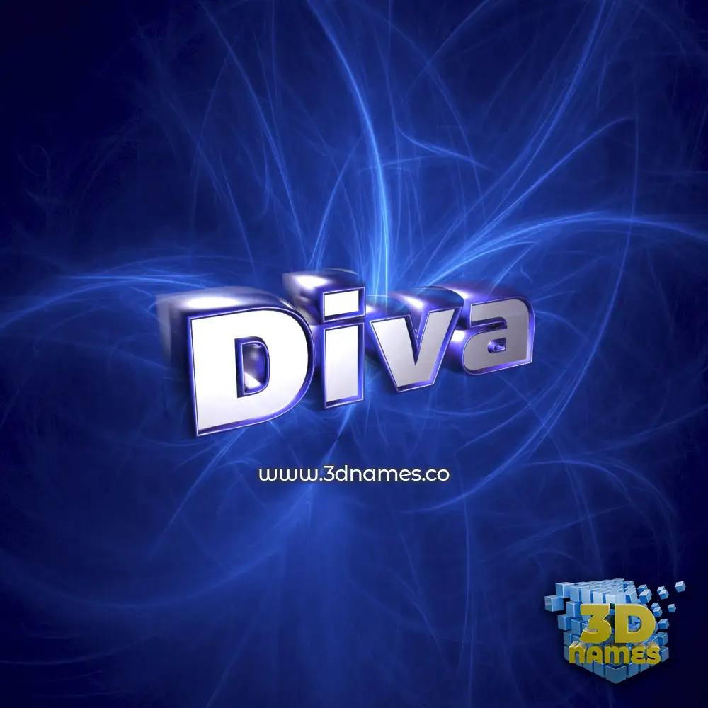 diva in Plasma style - 3D name wallpaper