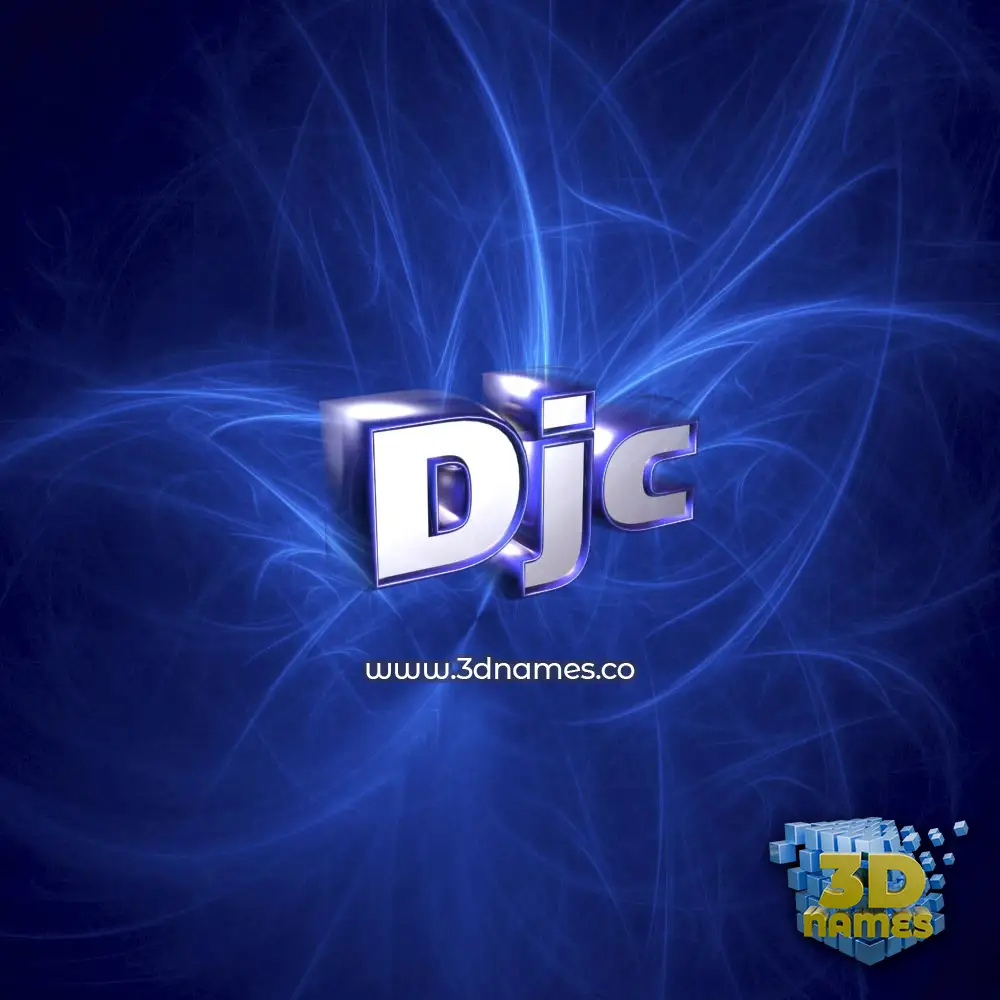 djc in Plasma style - 3D name wallpaper