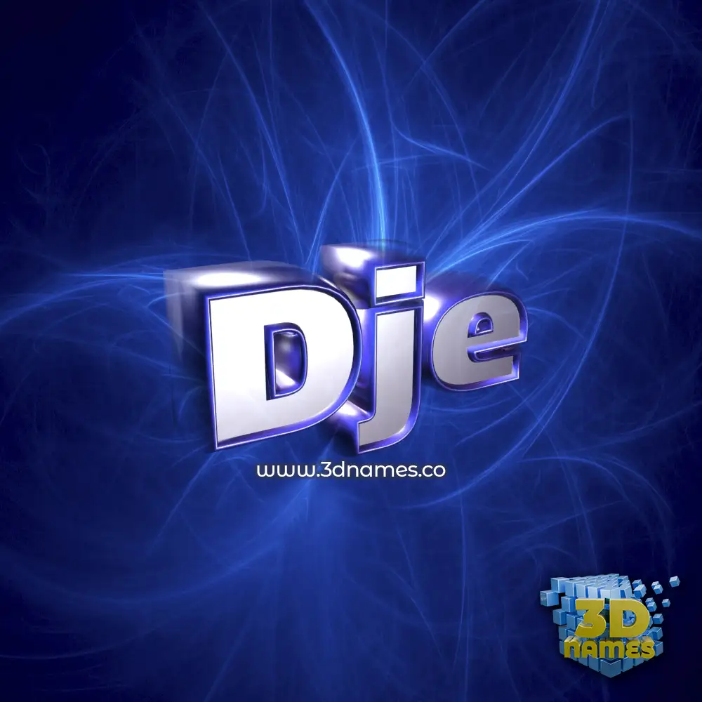 dje in Plasma style - 3D name wallpaper