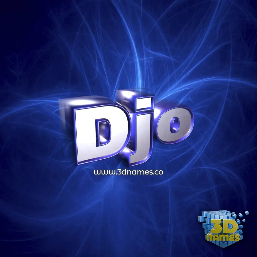 djo in Plasma style - 3D name wallpaper