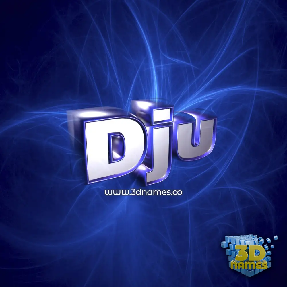 dju in Plasma style - 3D name wallpaper