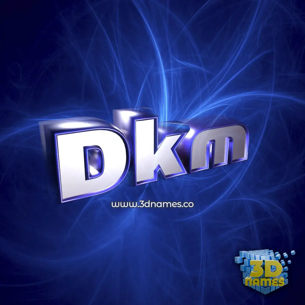 dkm in Plasma style - 3D name wallpaper