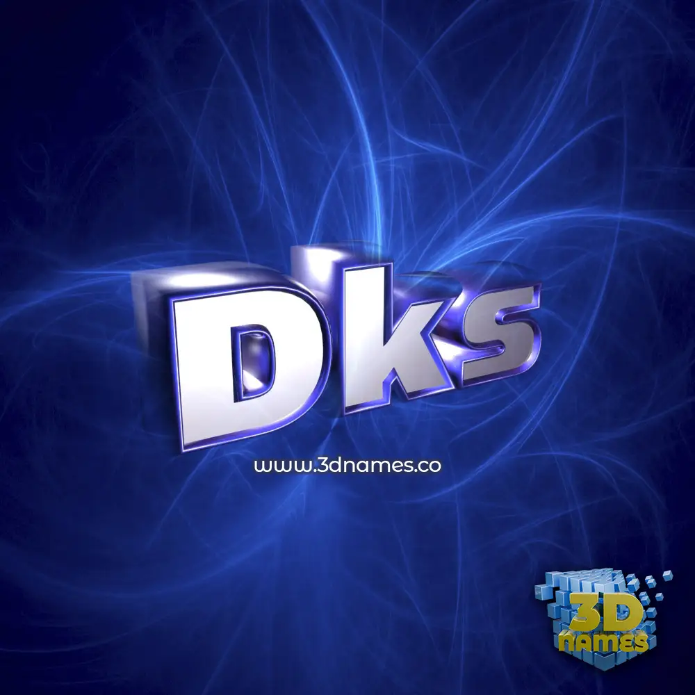 dks in Plasma style - 3D name wallpaper