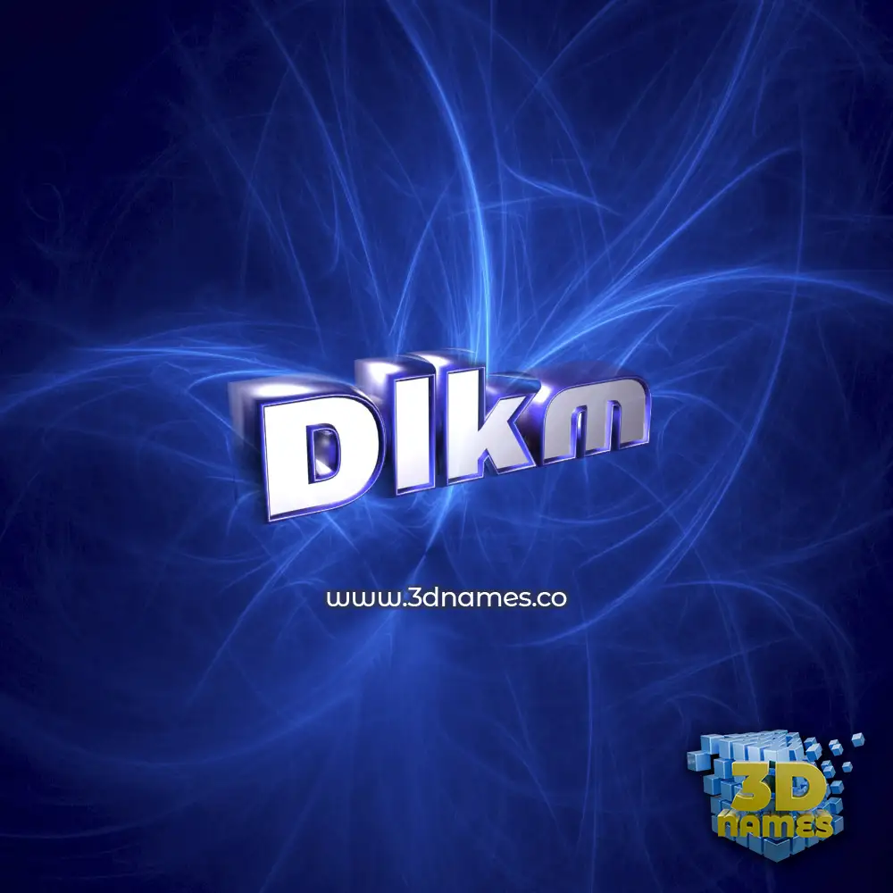 dlkm in Plasma style - 3D name wallpaper