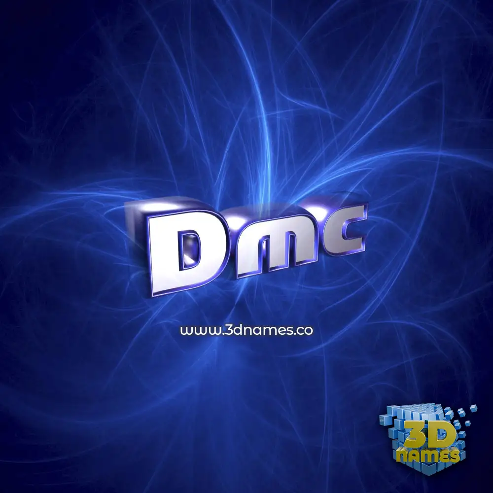 dmc in Plasma style - 3D name wallpaper