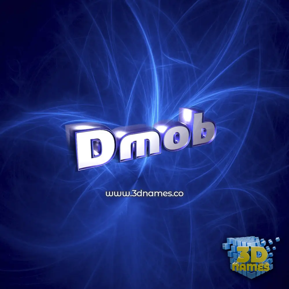 dmob in Plasma style - 3D name wallpaper