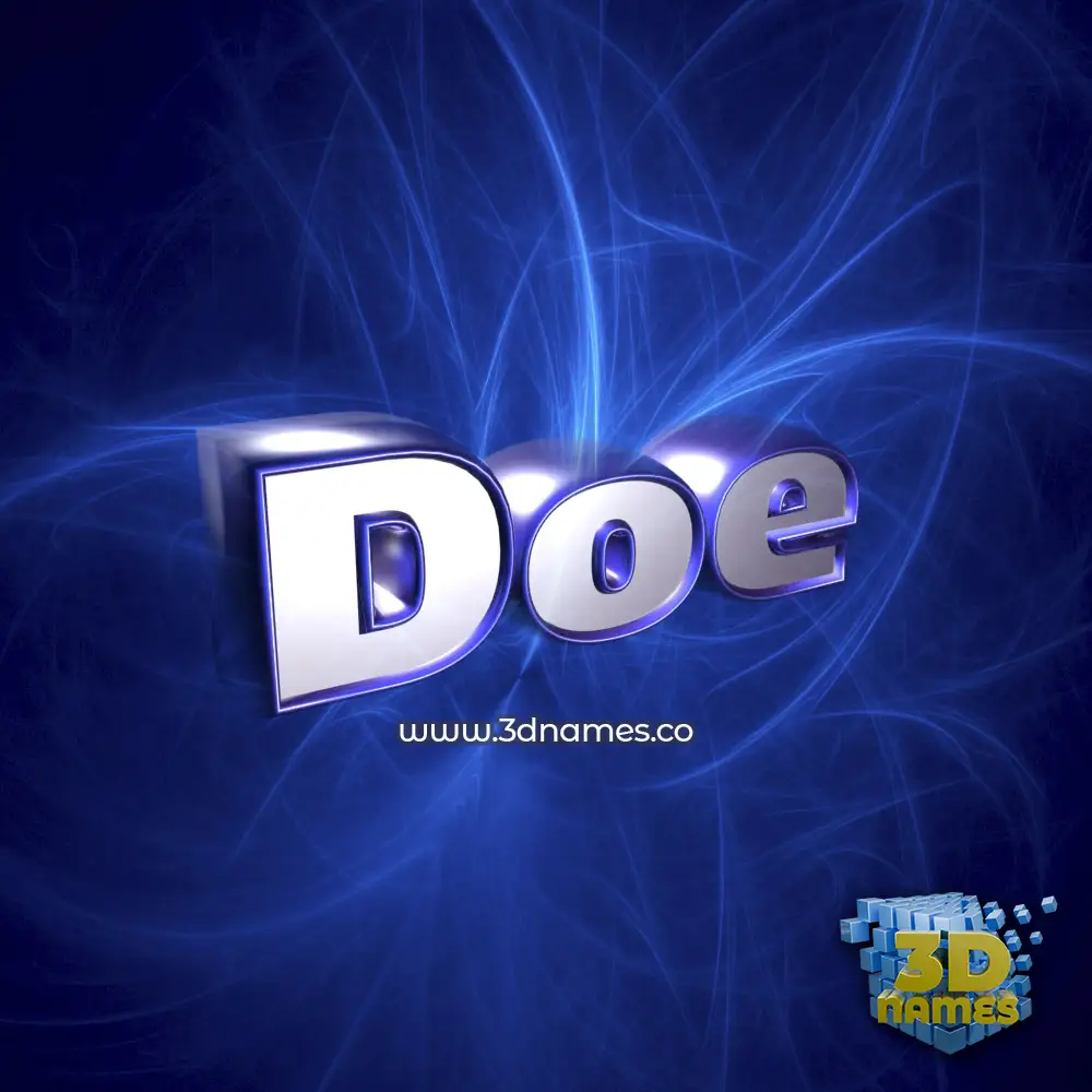 doe in Plasma style - 3D name wallpaper