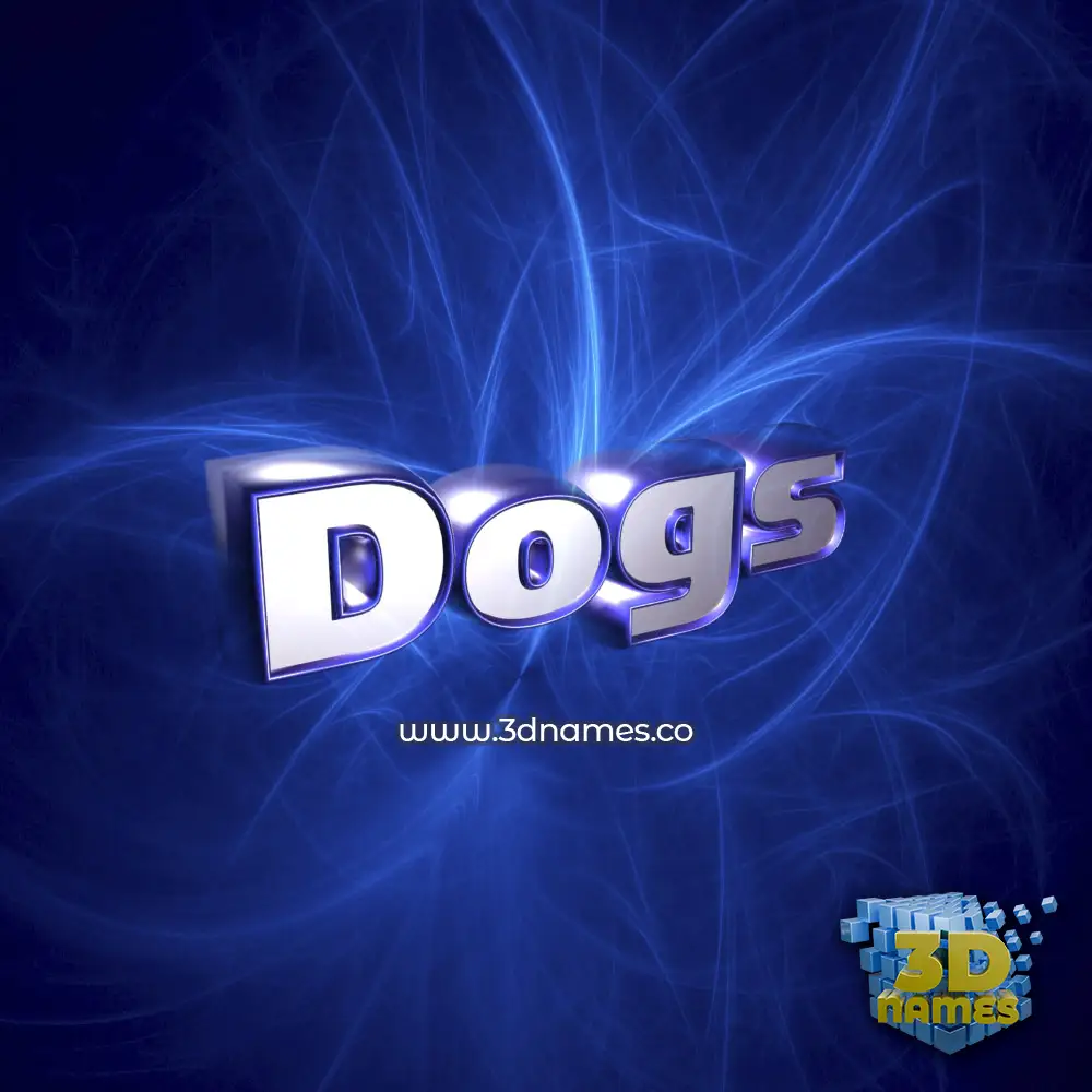dogs in Plasma style - 3D name wallpaper