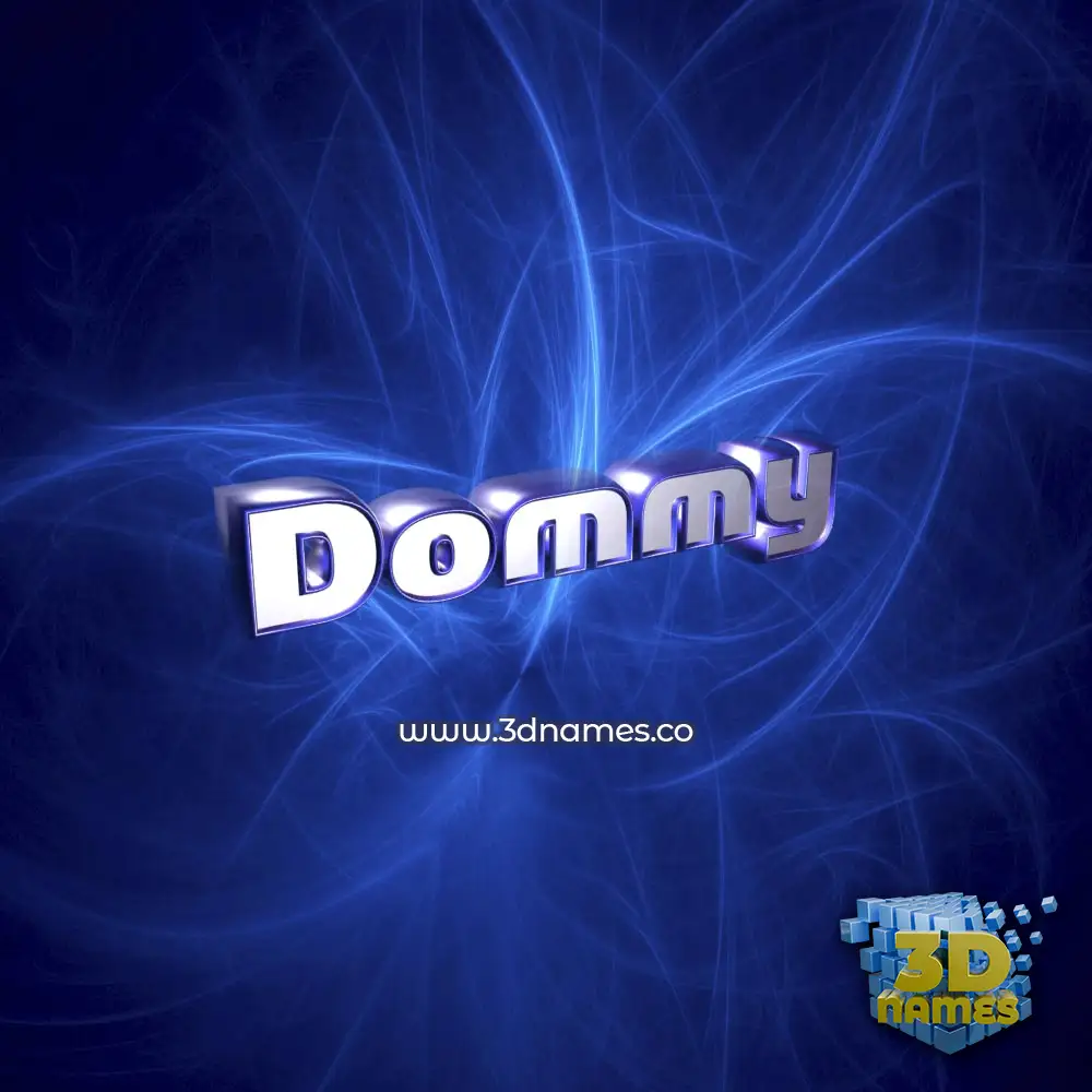 dommy in Plasma style - 3D name wallpaper