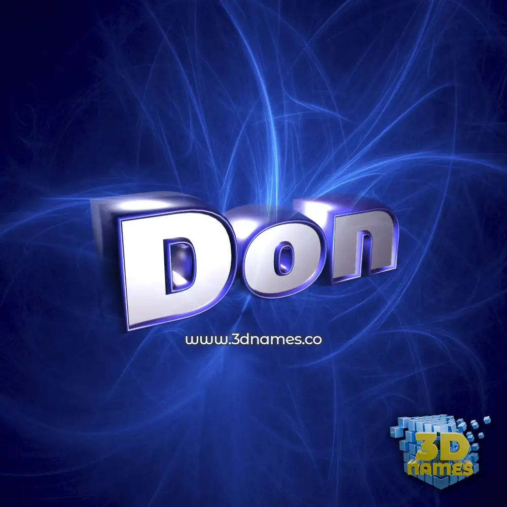 don in Plasma style - 3D name wallpaper