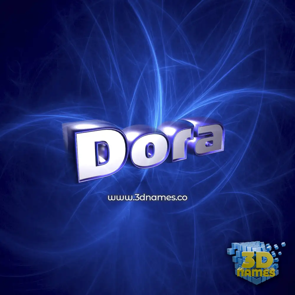 dora in Plasma style - 3D name wallpaper