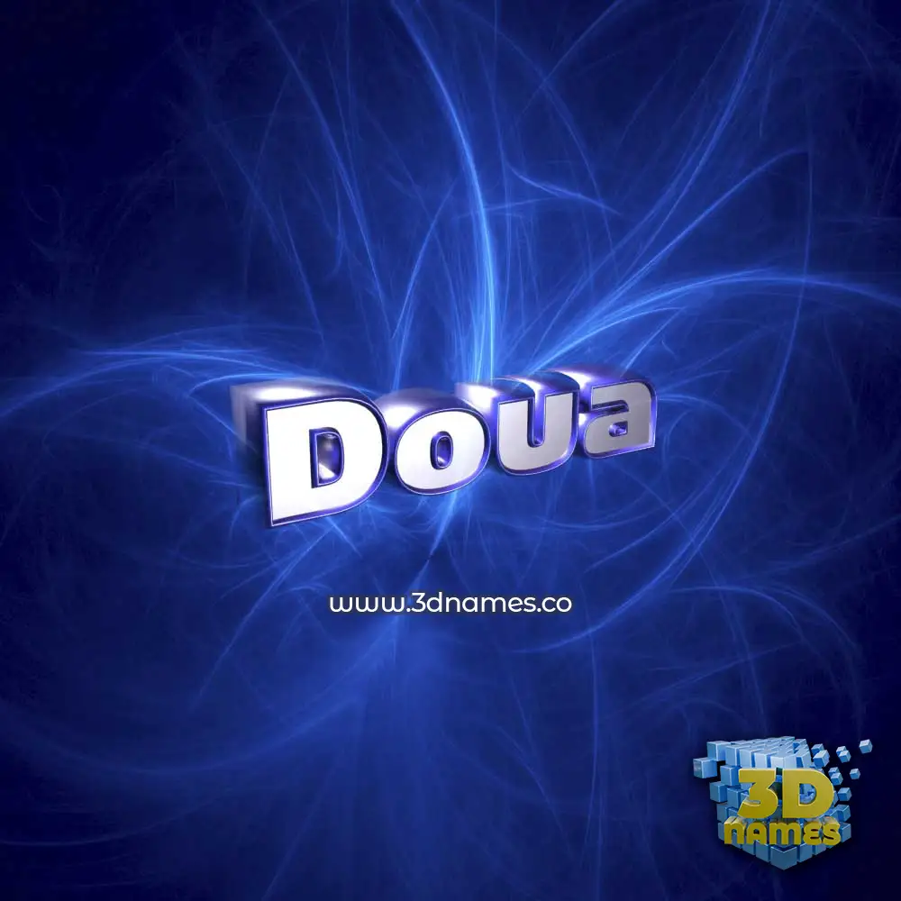 doua in Plasma style - 3D name wallpaper