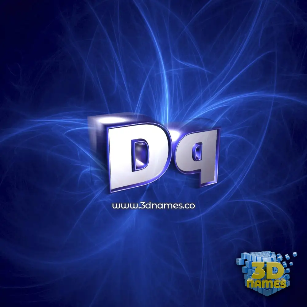 dq in Plasma style - 3D name wallpaper