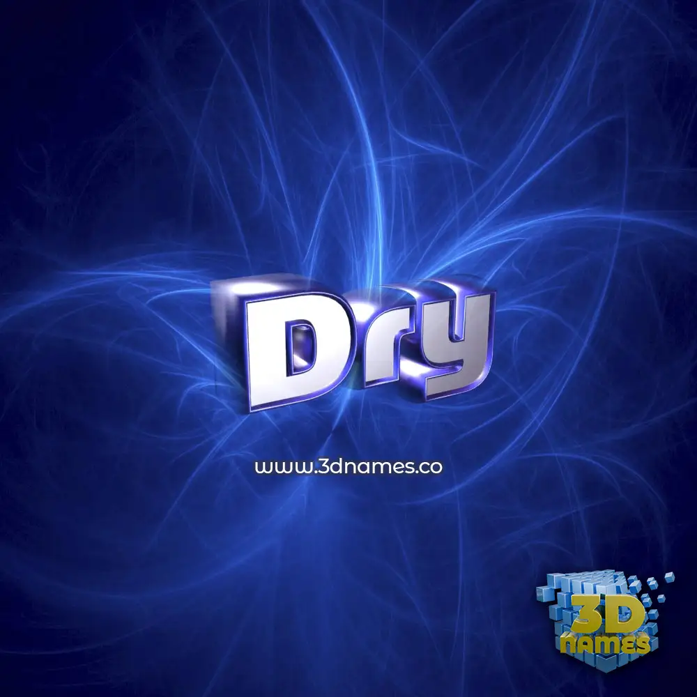 dry in Plasma style - 3D name wallpaper