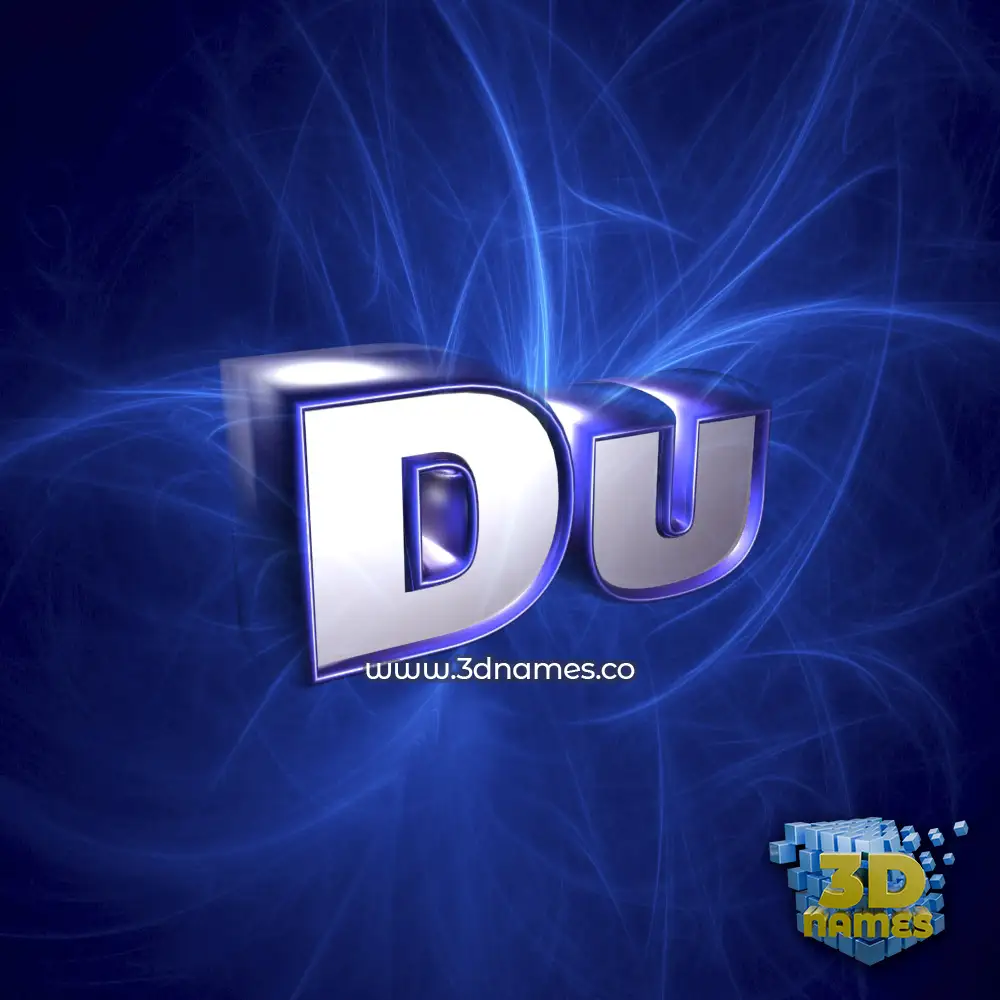 du in Plasma style - 3D name wallpaper