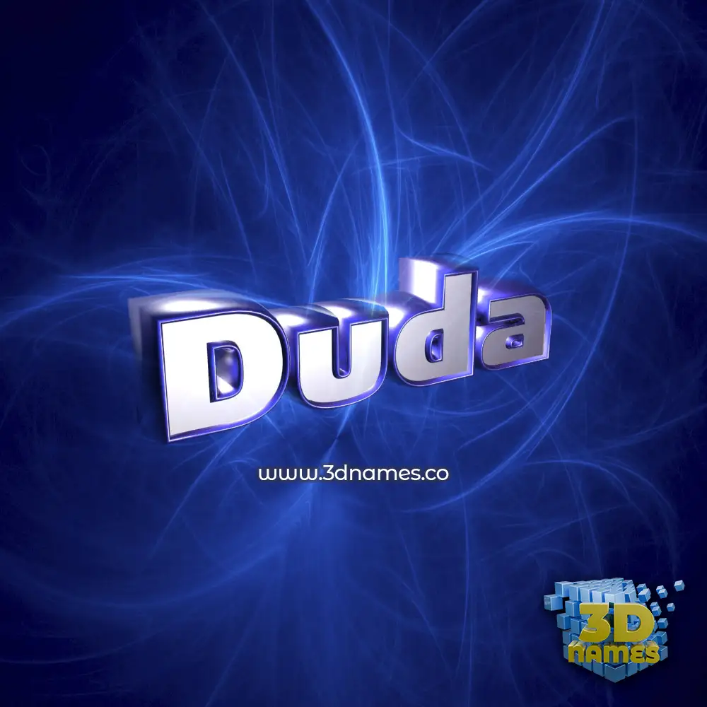 duda in Plasma style - 3D name wallpaper