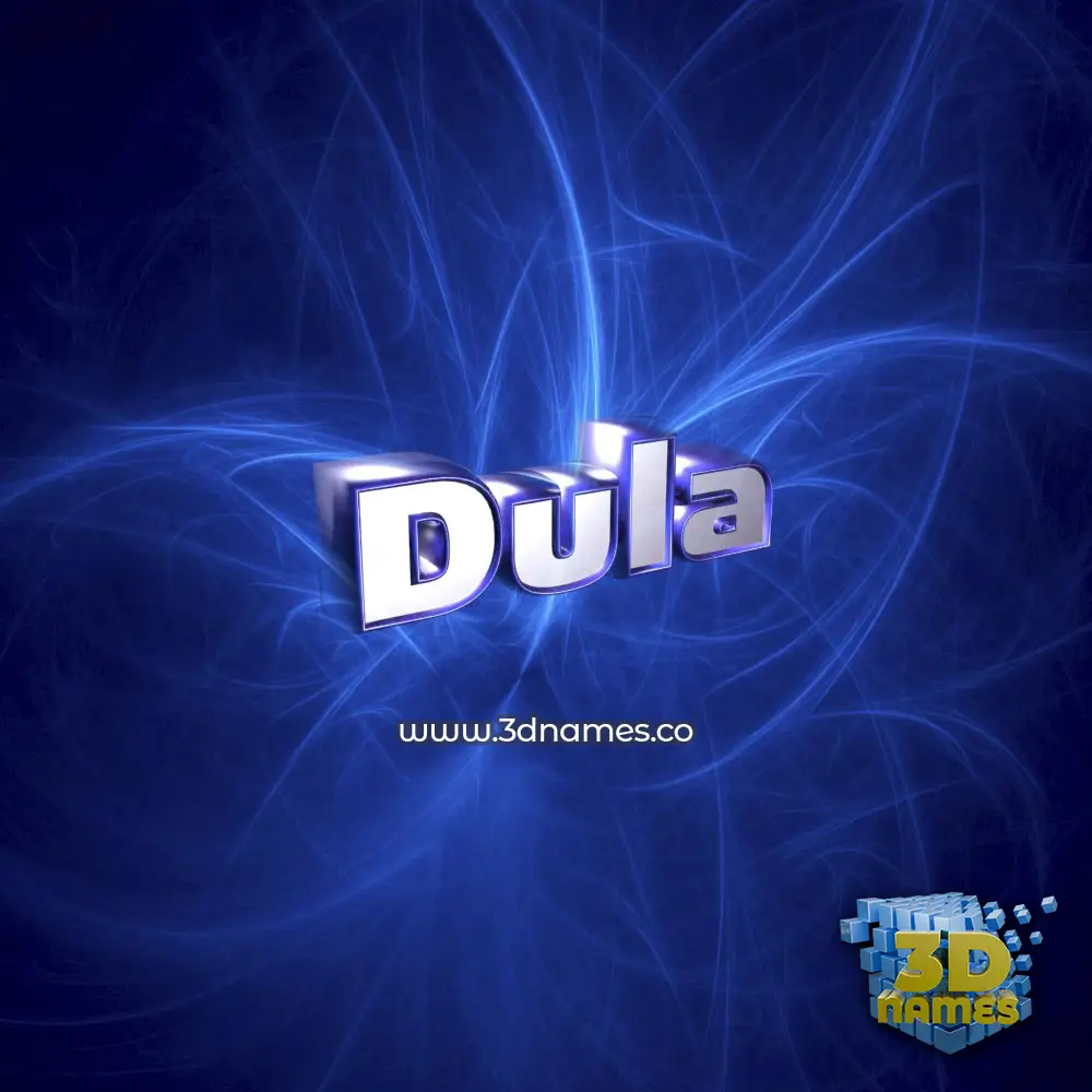 dula in Plasma style - 3D name wallpaper