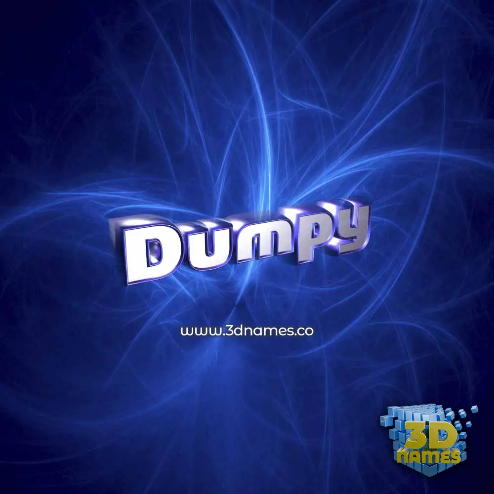 dumpy in Plasma style - 3D name wallpaper