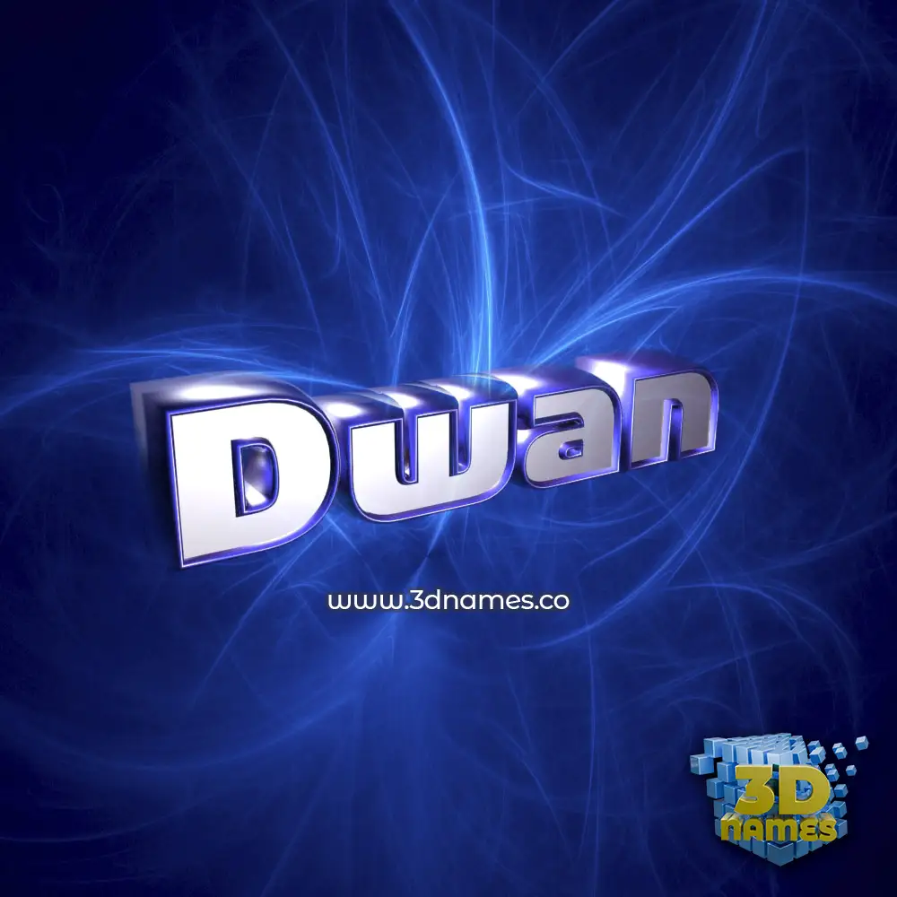 dwan in Plasma style - 3D name wallpaper