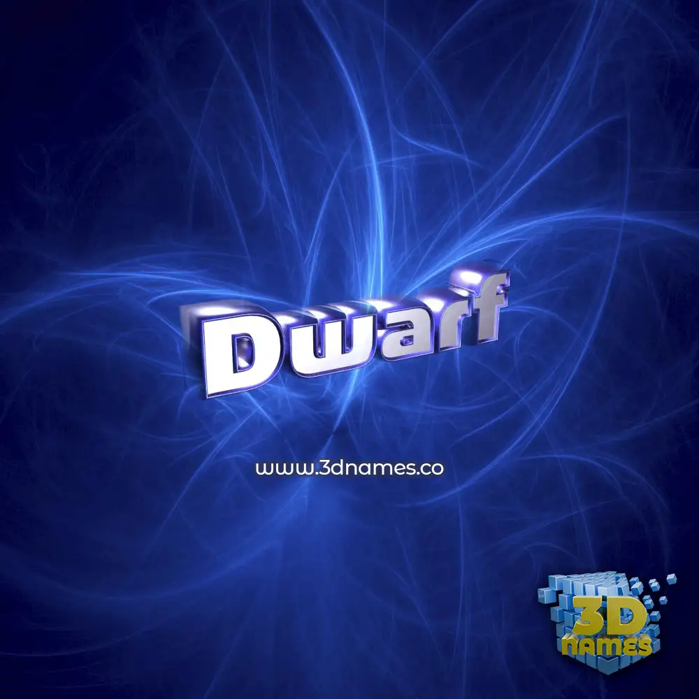 dwarf in Plasma style - 3D name wallpaper