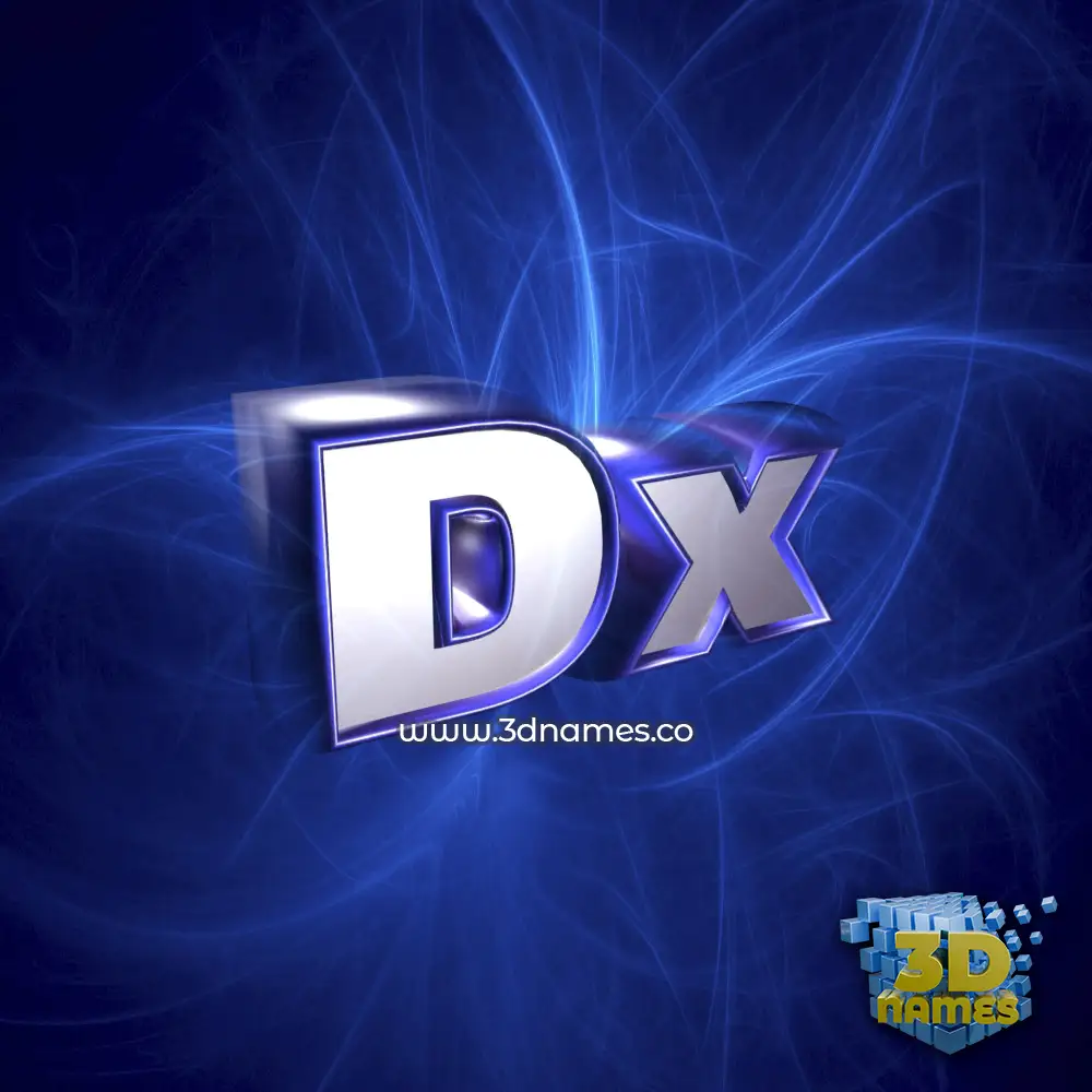 dx in Plasma style - 3D name wallpaper