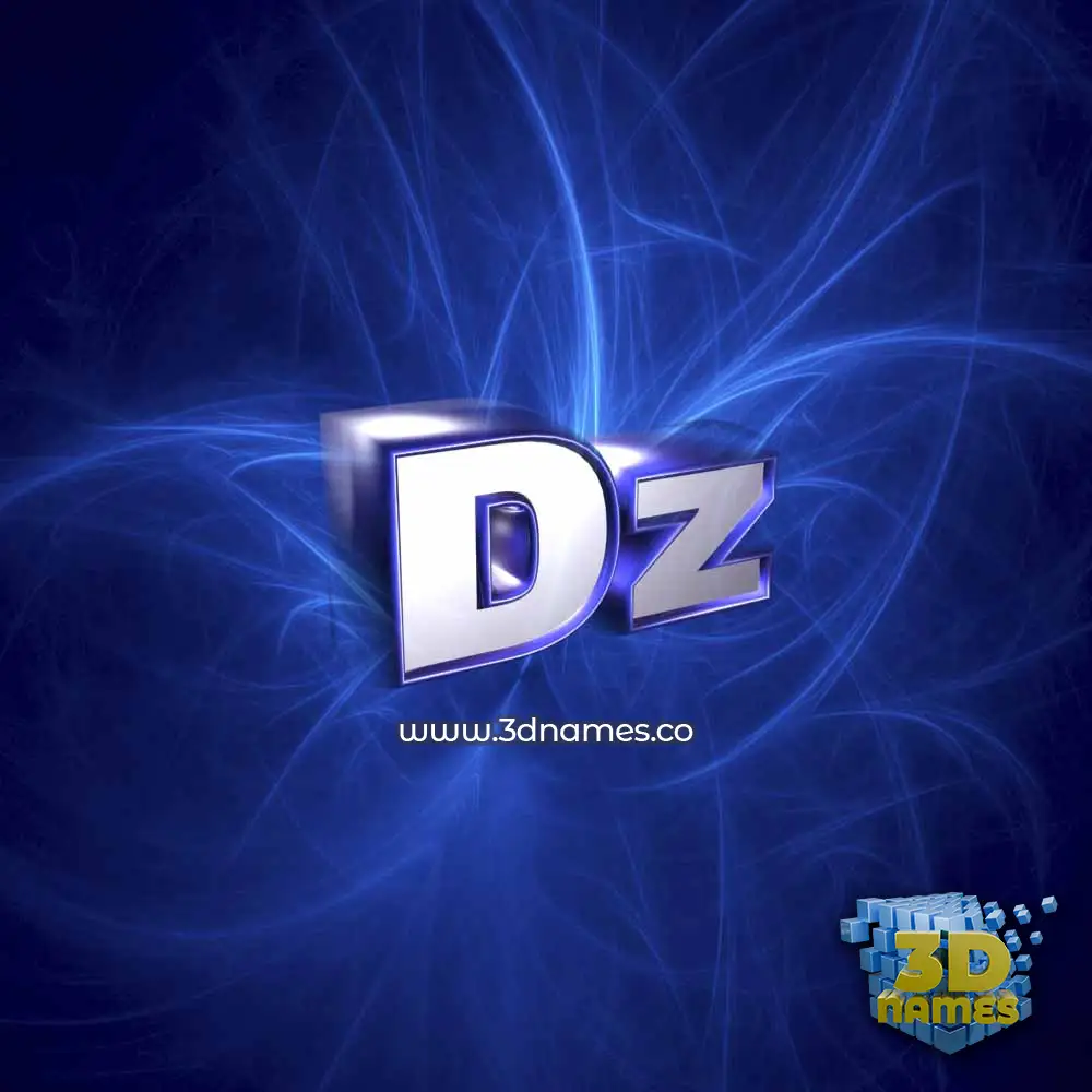 dz in Plasma style - 3D name wallpaper